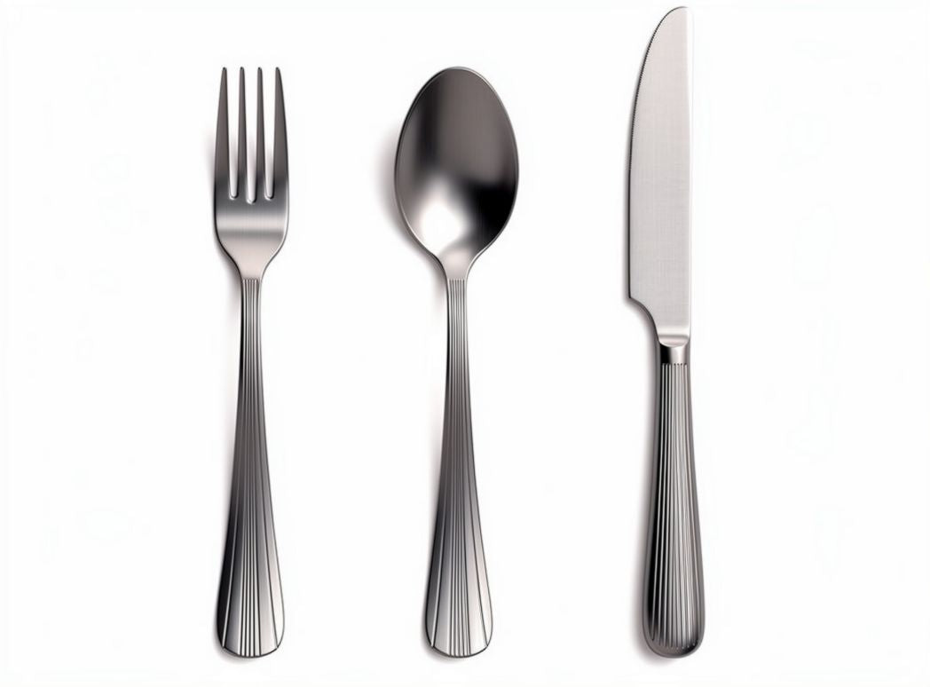 Couverts en acier inoxydable pour service de table - 25 x 5 x 2cm