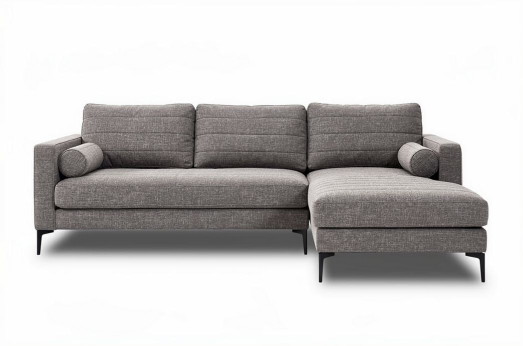 Canapé d'angle en tissu pour salon avec accoudoirs - 约 220 x 90 x 80cm